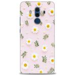 MRCİLETİSİM (mrc12381) Tam Ekran Koruyucu Kılıf HD Baskılı Kılıf Papatyalar Huawei Mate 10 Pro ile uyumlu
