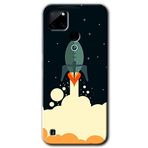 MRCİLETİSİM mrc123845 Space Smoke Kılıf Baskılı Kapak Tam Ekran Koruyucu Realme C21 ile uyumlu