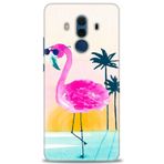 MRCİLETİSİM (mrc12411) Tam Ekran Koruyucu Kılıf HD Baskılı Kılıf Flamingo Huawei Mate 10 Pro ile uyumlu