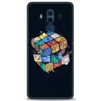 MRCİLETİSİM (mrc12412) Tam Ekran Koruyucu Kılıf HD Baskılı Kılıf Küplerdeki İnsanlar Huawei Mate 10 Pro ile uyumlu