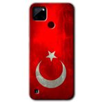 MRCİLETİSİM mrc124162 Albayrak Kılıf Baskılı Kapak Tam Ekran Koruyucu Realme C21 ile uyumlu