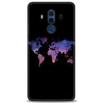 MRCİLETİSİM (mrc12426) Tam Ekran Koruyucu Kılıf HD Baskılı Kılıf Dünya Haritası Huawei Mate 10 Pro ile uyumlu