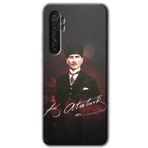 MRCİLETİSİM (mrc125547) Kemal Atatürk Kılıf HD Desen Baskılı Arka Kapak Xiaomi Mi Note 10 Lite ile uyumlu