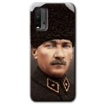 MRCİLETİSİM mrc126377 Başkomutan Atatürk Kılıf Baskılı Kapak Tam Ekran Koruyucu Xiaomi Redmi 9T ile uyumlu