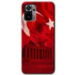 MRCİLETİSİM mrc127463 Anıtkabir Atatürk Kılıf Baskılı Kapak Tam Ekran Koruyucu Xiaomi Redmi Note 10s ile uyumlu