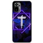 MRCİLETİSİM (mrc12766) Dark Neon Yaprak T Harfi Kılıf Baskılı Kapak Tam Kaplayan Mat Seramik Xiaomi Redmi Note 10s ile uyumlu