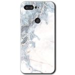 MRCİLETİSİM mrc138202 White Marble Kılıf HD Desen Baskılı Arka Kapak + Temperli Cam General Mobile GM 9 Pro ile uyumlu
