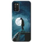 MRCİLETİSİM mrc139681 Dolunay Yalnızlık Kılıf HD Desen Baskılı Arka Kapak Samsung Galaxy A02s ile uyumlu