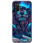 MRCİLETİSİM mrc139710 Neon Aslan Kılıf HD Desen Baskılı Arka Kapak Samsung Galaxy A02s ile uyumlu