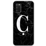 MRCİLETİSİM mrc140023 Siyah Mermer Desenli Ç Harfi Kılıf HD Desen Baskılı Arka Kapak Samsung Galaxy A02s ile uyumlu