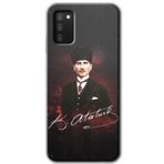 MRCİLETİSİM mrc140638 Kemal Atatürk Kılıf HD Desen Baskılı Arka Kapak Samsung Galaxy A03s ile uyumlu