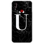 MRCİLETİSİM mrc142796 Siyah Mermer Desenli Ü Harfi Kılıf HD Desen Baskılı Arka Kapak Samsung Galaxy A10s ile uyumlu