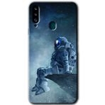 MRCİLETİSİM mrc149022 Astronot Yalnızlığı Kılıf HD Desen Baskılı Arka Kapak Samsung Galaxy A20s ile uyumlu