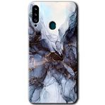 MRCİLETİSİM mrc149055 Otantik Mermer Kılıf HD Desen Baskılı Arka Kapak Samsung Galaxy A20s ile uyumlu
