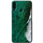 MRCİLETİSİM mrc149128 Yeşil Okyanus Kılıf HD Desen Baskılı Arka Kapak Samsung Galaxy A20s ile uyumlu