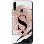 MRCİLETİSİM mrc149320 Pembe Mermer Desenli Ş Harfi Kılıf HD Desen Baskılı Arka Kapak Samsung Galaxy A20s ile uyumlu