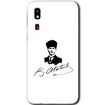 MRCİLETİSİM mrc152187 Kemal Atatürk İmza Kılıf HD Desen Baskılı Arka Kapak Samsung Galaxy A2 Core ile uyumlu