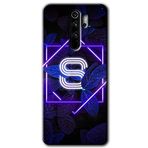 MRCİLETİSİM (mrc15514) Dark Neon Yaprak S Harfi Kılıf Baskılı Kapak Tam Kaplayan Mat Seramik Xiaomi Redmi Note 8 Pro ile uyumlu