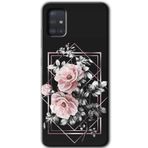 MRCİLETİSİM mrc160683 Retro Çiçek 1 Kılıf HD Desen Baskılı Arka Kapak Samsung Galaxy A51 ile uyumlu