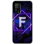 MRCİLETİSİM (mrc16587) Dark Neon Yaprak F Harfi Kılıf Baskılı Kapak Tam Kaplayan Mat Seramik Xiaomi Mi 10T ile uyumlu
