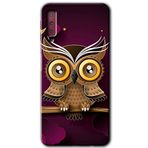 MRCİLETİSİM mrc166675 Owl Bird Branch Kılıf HD Desen Baskılı Arka Kapak Samsung Galaxy A7 2018 ile uyumlu