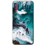 MRCİLETİSİM mrc166727 Deniz Kıyısı Kılıf HD Desen Baskılı Arka Kapak Samsung Galaxy A7 2018 ile uyumlu