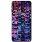 MRCİLETİSİM mrc166737 Şehir Görünümü Kılıf HD Desen Baskılı Arka Kapak Samsung Galaxy A7 2018 ile uyumlu