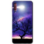 MRCİLETİSİM mrc166769 Uzay Silüet Kılıf HD Desen Baskılı Arka Kapak Samsung Galaxy A7 2018 ile uyumlu