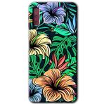 MRCİLETİSİM mrc166805 Hibiscus Flowers Kılıf HD Desen Baskılı Arka Kapak Samsung Galaxy A7 2018 ile uyumlu