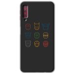 MRCİLETİSİM mrc166829 Avengers Minimalism Kılıf HD Desen Baskılı Arka Kapak Samsung Galaxy A7 2018 ile uyumlu