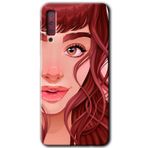 MRCİLETİSİM mrc166840 Kızıl Kız Kılıf HD Desen Baskılı Arka Kapak Samsung Galaxy A7 2018 ile uyumlu