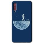 MRCİLETİSİM mrc166885 Uzay İşçisi Kılıf HD Desen Baskılı Arka Kapak Samsung Galaxy A7 2018 ile uyumlu