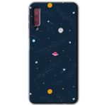 MRCİLETİSİM mrc166891 Çizim Gezegen Kılıf HD Desen Baskılı Arka Kapak Samsung Galaxy A7 2018 ile uyumlu