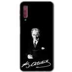 MRCİLETİSİM mrc167008 Atatürk İmza Kılıf HD Desen Baskılı Arka Kapak Samsung Galaxy A7 2018 ile uyumlu