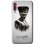 MRCİLETİSİM mrc167044 Mustafa Kemal Atatürk Kılıf HD Desen Baskılı Arka Kapak Samsung Galaxy A7 2018 ile uyumlu