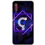MRCİLETİSİM mrc167059 Dark Neon Yaprak Ç Harfi Kılıf HD Desen Baskılı Arka Kapak Samsung Galaxy A7 2018 ile uyumlu