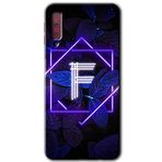 MRCİLETİSİM mrc167062 Dark Neon Yaprak F Harfi Kılıf HD Desen Baskılı Arka Kapak Samsung Galaxy A7 2018 ile uyumlu