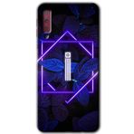 MRCİLETİSİM mrc167066 Dark Neon Yaprak İ Harfi Kılıf HD Desen Baskılı Arka Kapak Samsung Galaxy A7 2018 ile uyumlu