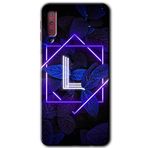 MRCİLETİSİM mrc167070 Dark Neon Yaprak L Harfi Kılıf HD Desen Baskılı Arka Kapak Samsung Galaxy A7 2018 ile uyumlu