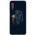MRCİLETİSİM mrc167127 Astronot Kıyafeti Kılıf HD Desen Baskılı Arka Kapak Samsung Galaxy A7 2018 ile uyumlu