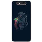 MRCİLETİSİM mrc170427 Astronot Kıyafeti Kılıf HD Desen Baskılı Arka Kapak Samsung Galaxy A80 ile uyumlu