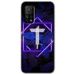 MRCİLETİSİM (mrc17166) Dark Neon Yaprak T Harfi Kılıf Baskılı Kapak Tam Kaplayan Mat Seramik Xiaomi Mi 10T Pro ile uyumlu