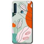 MRCİLETİSİM mrc172335 Vektör Çiçekler Kılıf HD Desen Baskılı Arka Kapak Samsung Galaxy A9 2018 ile uyumlu