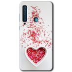 MRCİLETİSİM mrc172631 Kalpli Şekerleme Kılıf HD Desen Baskılı Arka Kapak Samsung Galaxy A9 2018 ile uyumlu
