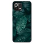 MRCİLETİSİM (mrc17354) Yağmurlu Yaprak Kılıf Baskılı Kapak Tam Kaplayan Mat Seramik Xiaomi Mi 11 Lite ile uyumlu