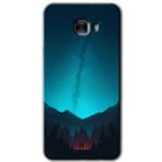 MRCİLETİSİM mrc174924 Night Fores Mount Kılıf HD Desen Baskılı Arka Kapak Samsung Galaxy C9 Pro ile uyumlu