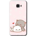 MRCİLETİSİM mrc174949 Kedi Aşkı Kılıf HD Desen Baskılı Arka Kapak Samsung Galaxy C9 Pro ile uyumlu