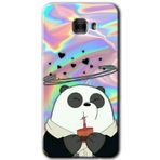 MRCİLETİSİM mrc174960 Milkshake Panda Kılıf HD Desen Baskılı Arka Kapak Samsung Galaxy C9 Pro ile uyumlu