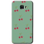 MRCİLETİSİM mrc175060 Kiraz Berry Kılıf HD Desen Baskılı Arka Kapak Samsung Galaxy C9 Pro ile uyumlu