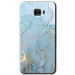 MRCİLETİSİM mrc175119 Mavi Gold Mermer Kılıf HD Desen Baskılı Arka Kapak Samsung Galaxy C9 Pro ile uyumlu